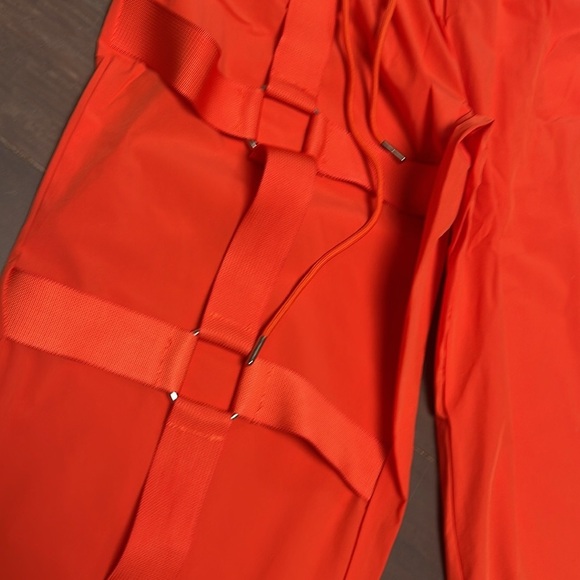 NWT Cargo Pant & Longsleeve Crop Top Boutique Set Orange - Picture 3 of 7